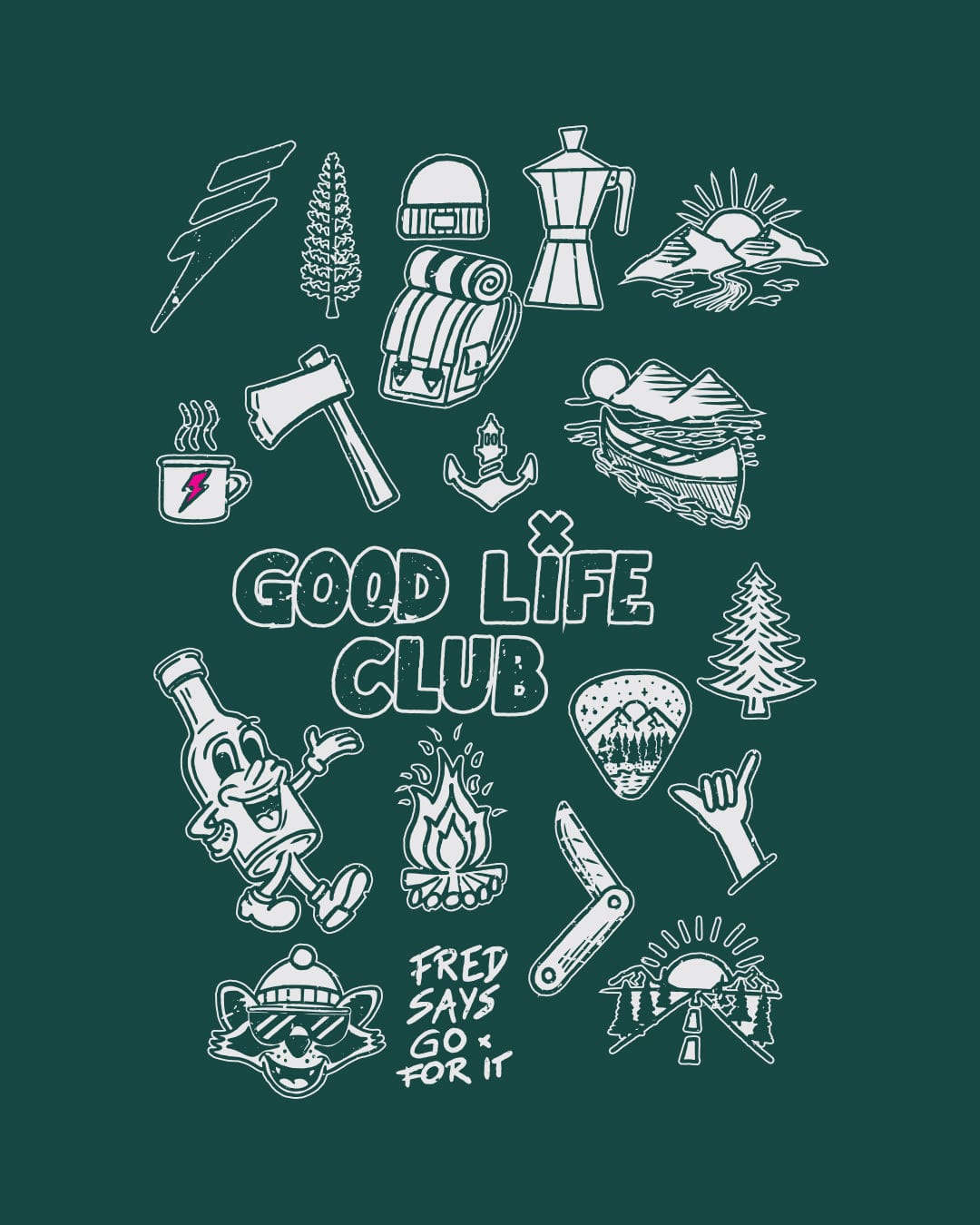 Good Life Club Organic T-Shirt - Glazed Green [secret P.O.]